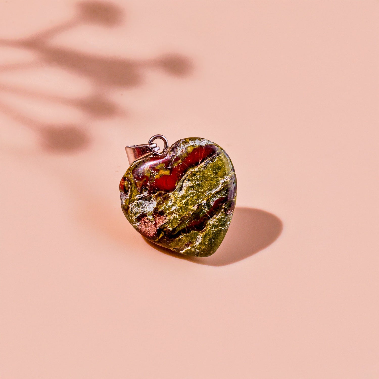 Blood Stone Heart Pendant