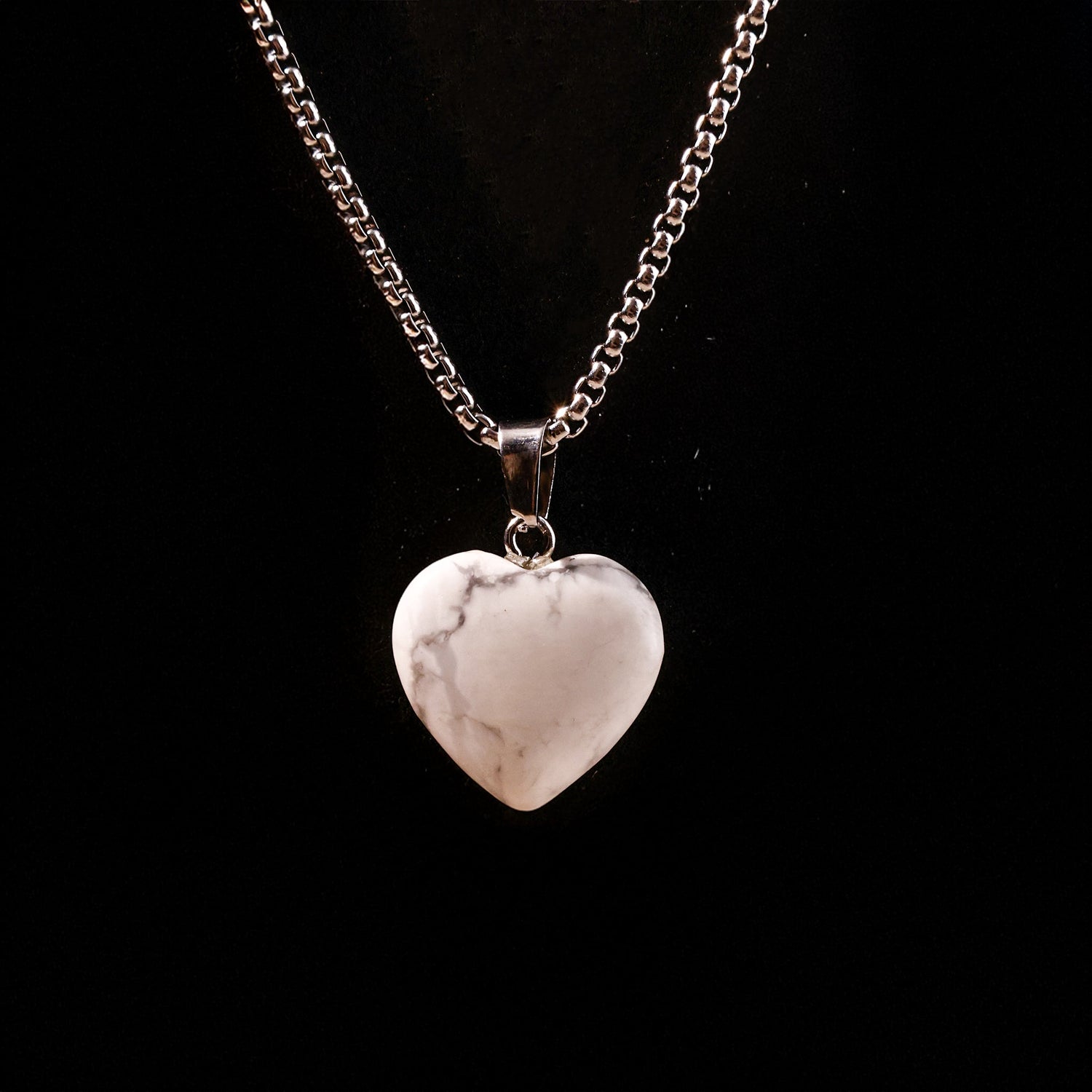 Howlite Heart Pendant