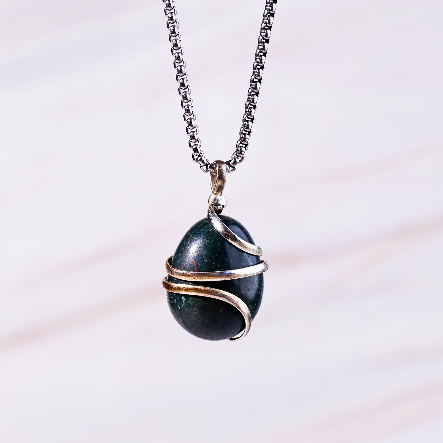 Bloodstone Wrapping Pendant