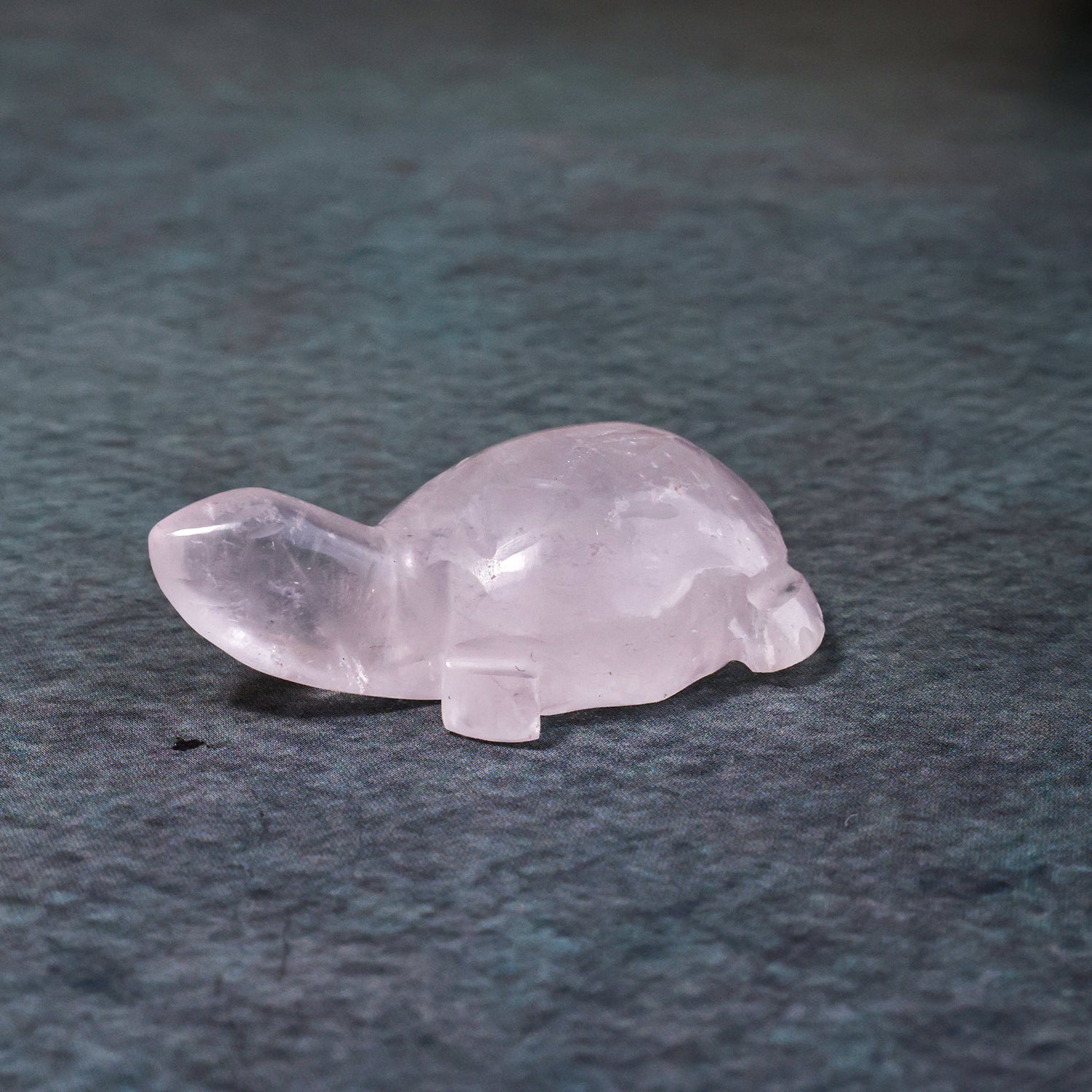 Rose Quartz Small Turtle - Abhimantrit