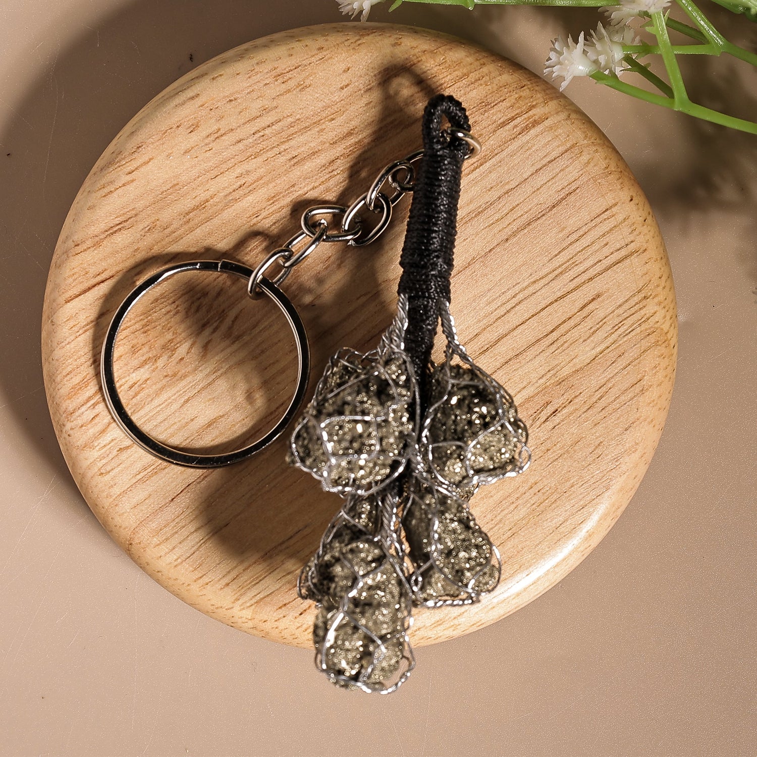 Pyrite Keychain