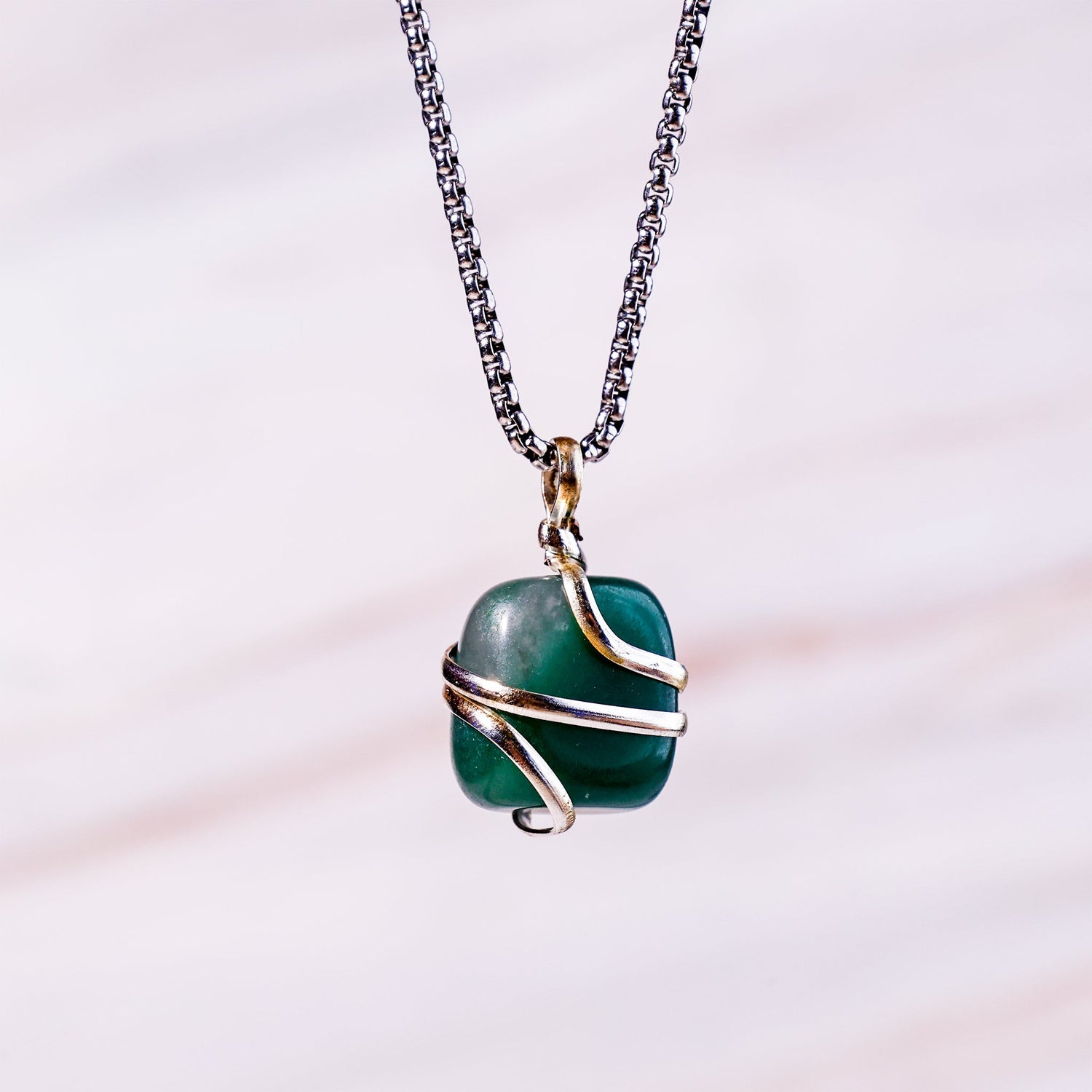 Green Jade Wrapping Pendant