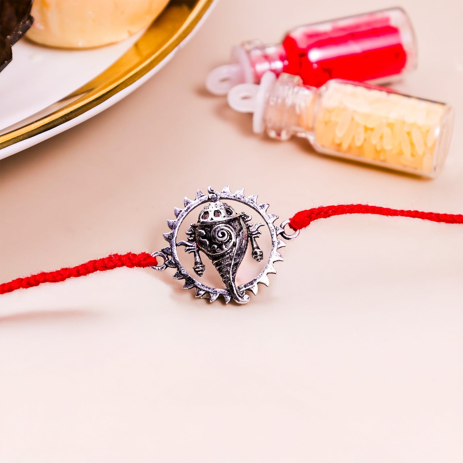 92.5 Pure Silver Shankh Rakhi