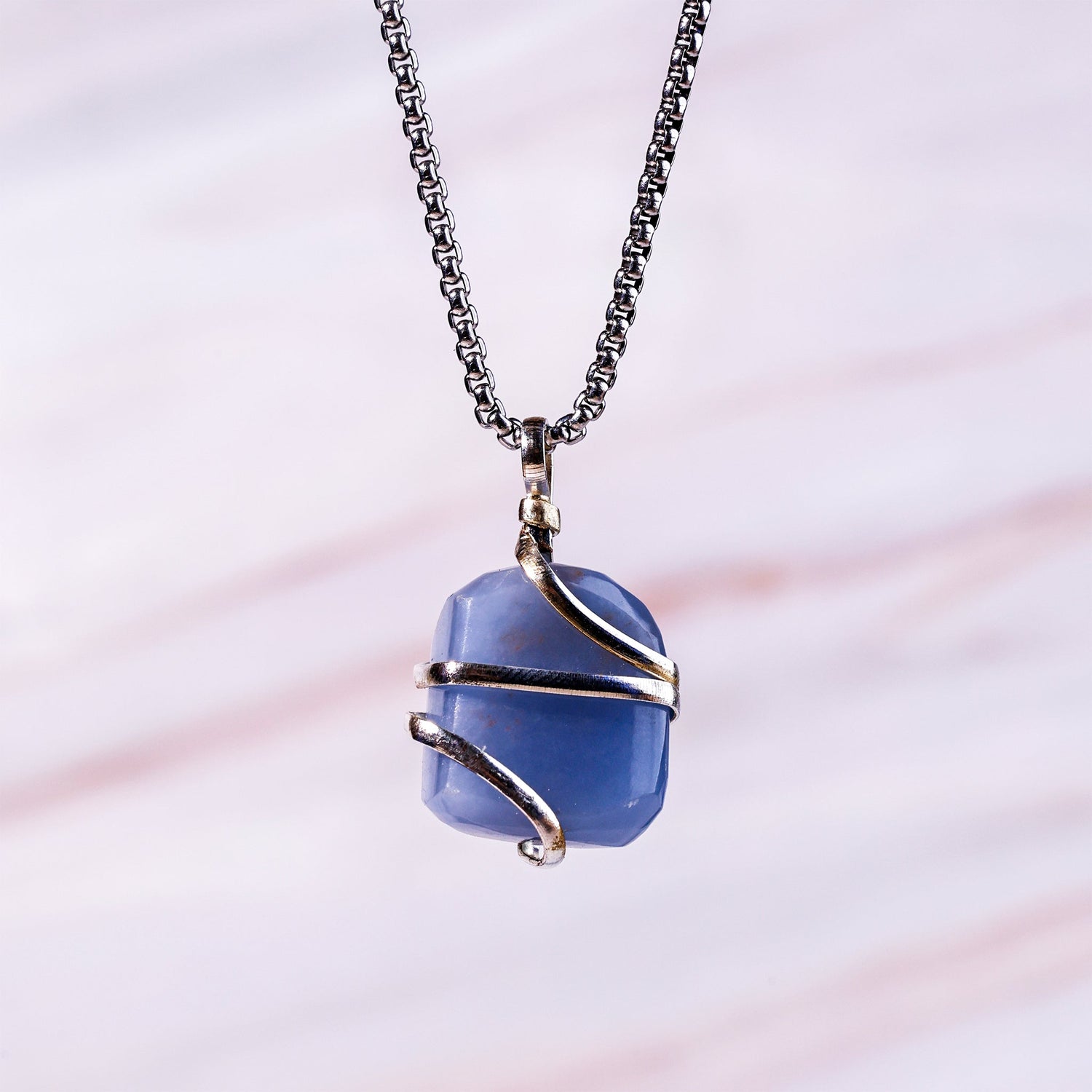 Angelite Wrapping Pendant