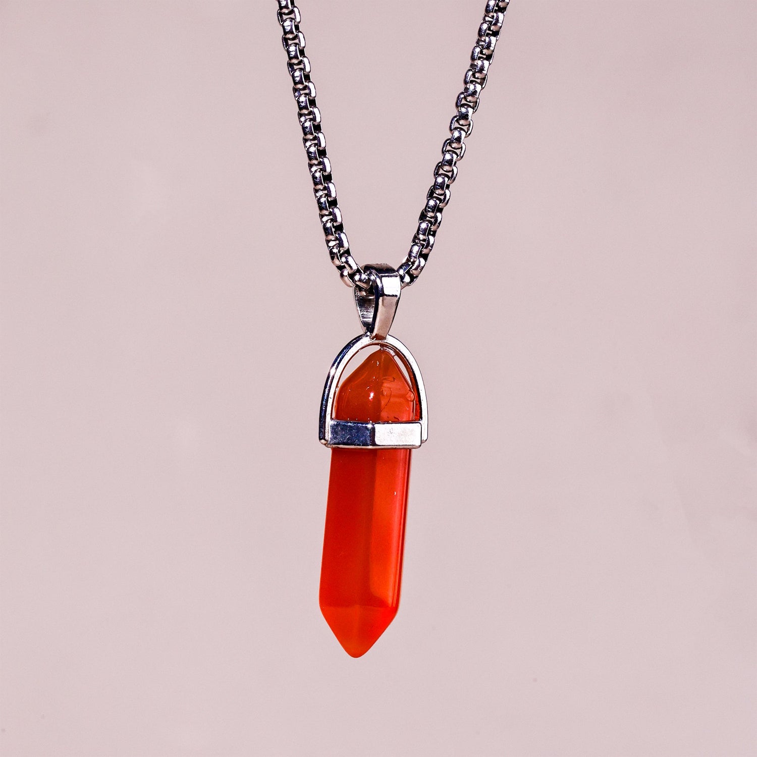 Red Carnelian Pen Shape Pendant: Supports in Achieving Goals