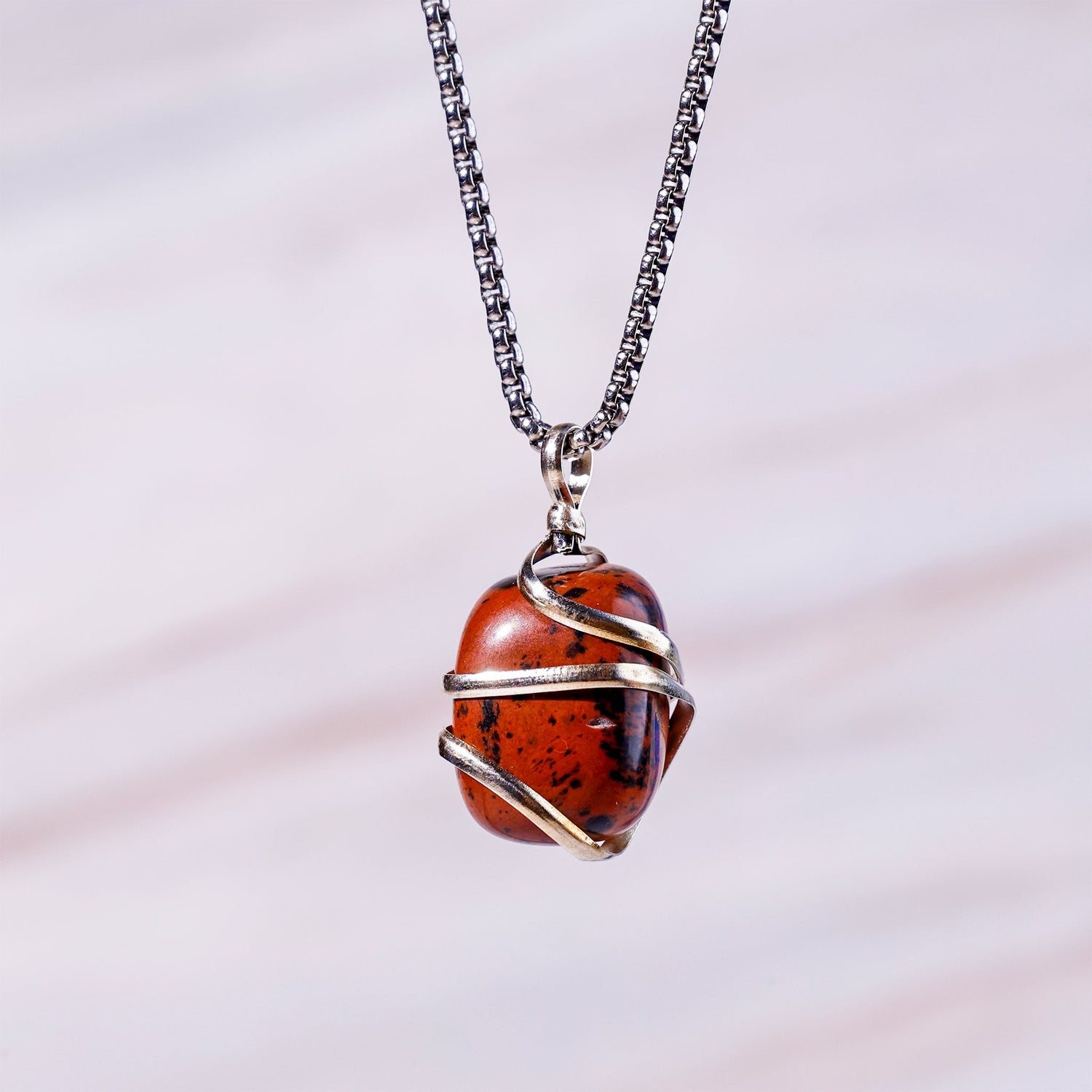 Mahogany Obsidian Wrapping Pendant