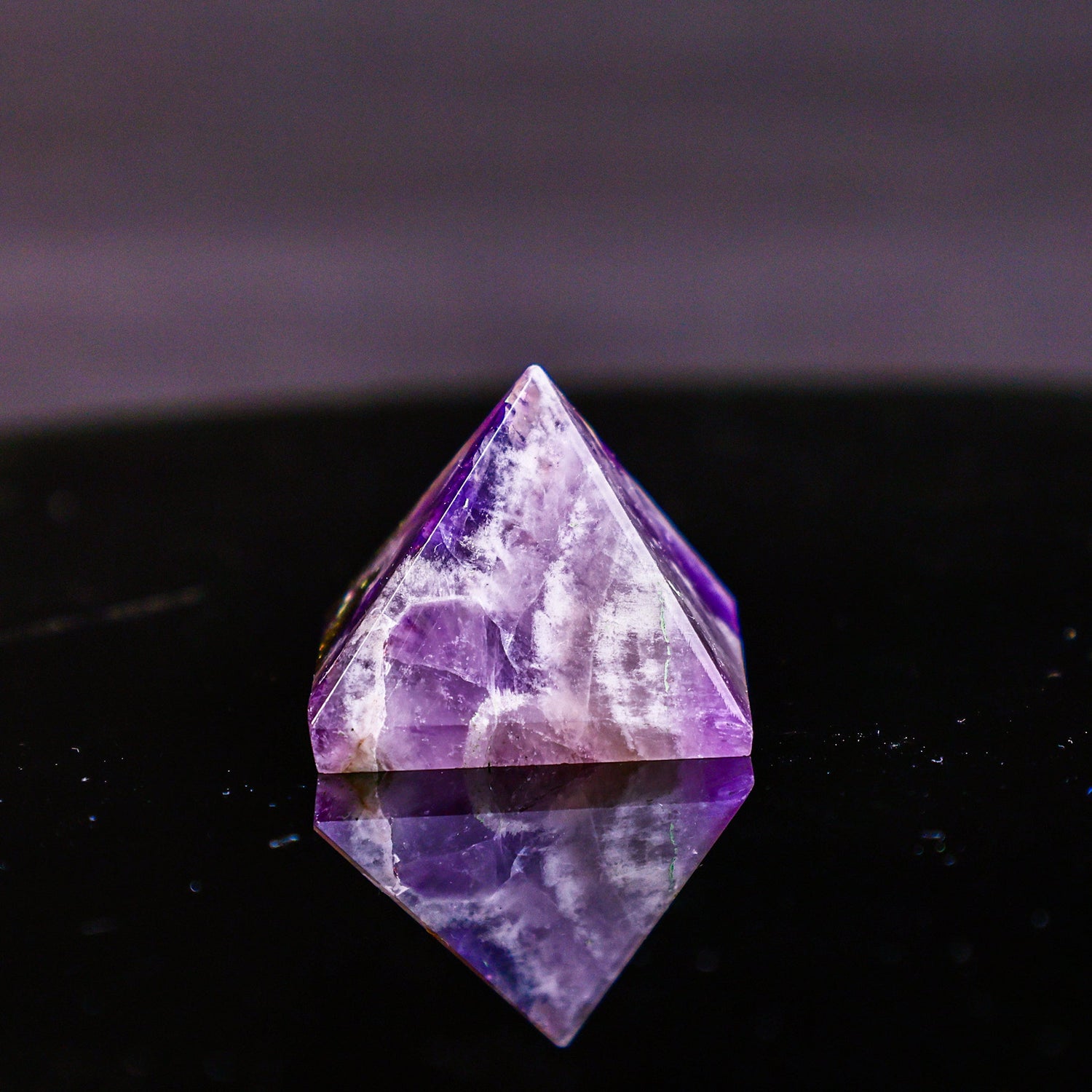 Amethyst Pyramid Small: Emotional Healing & Stress Relief