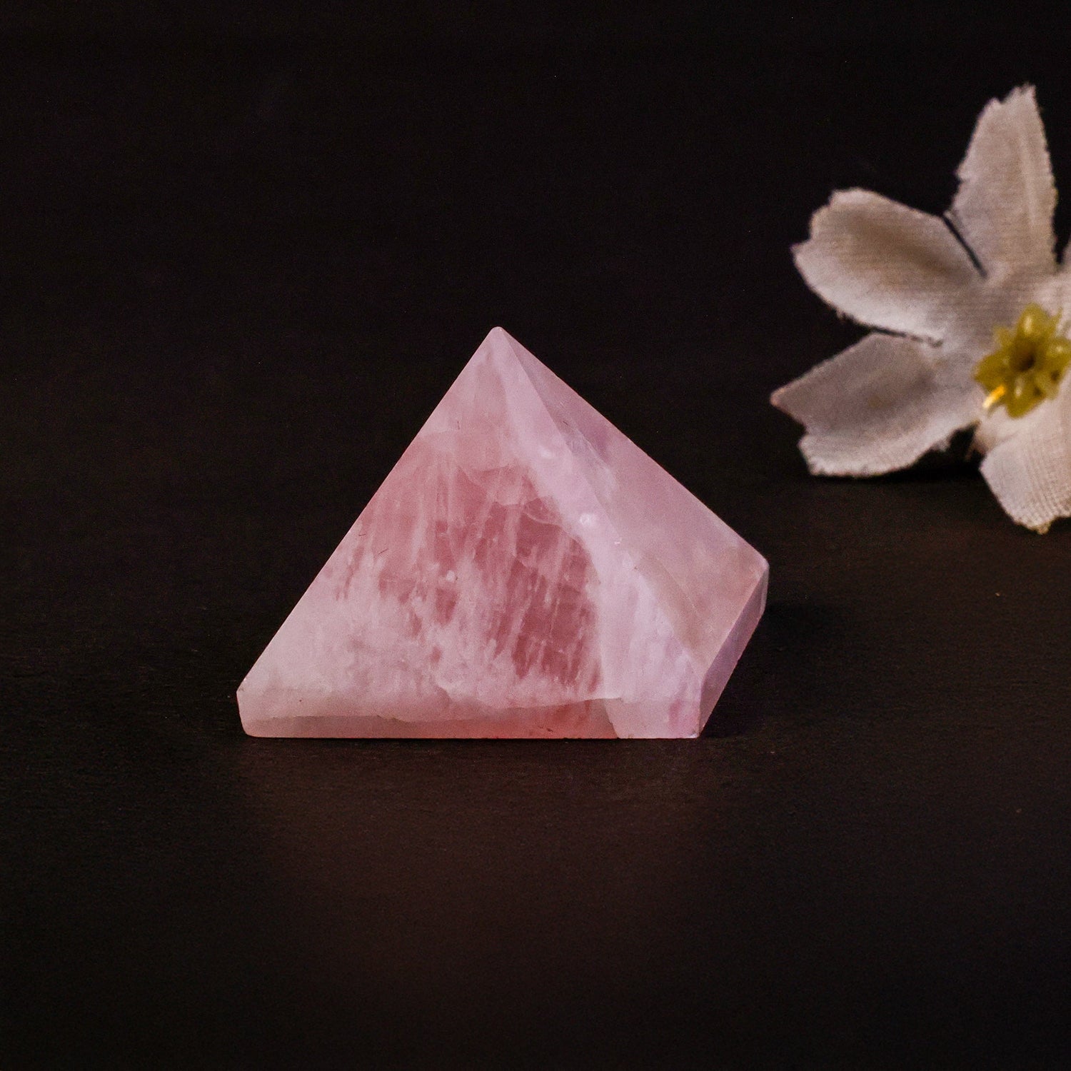 Rose Quartz Crystal Pyramid (Relationship & Love)