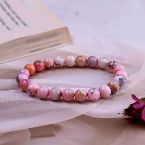 Pink Opal Bracelet (Abhimantrit) for Emotional Healing