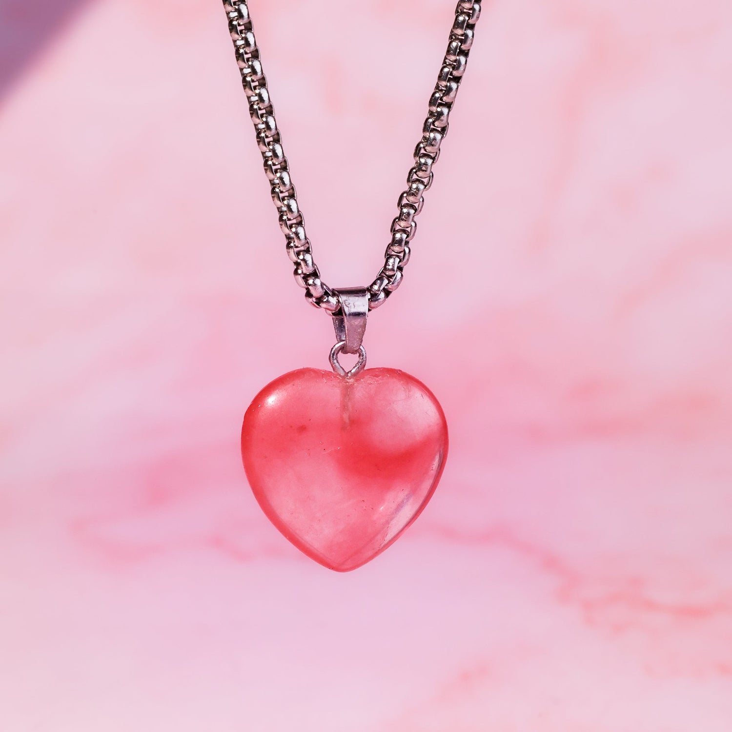 Cherry Quartz Heart Pendant