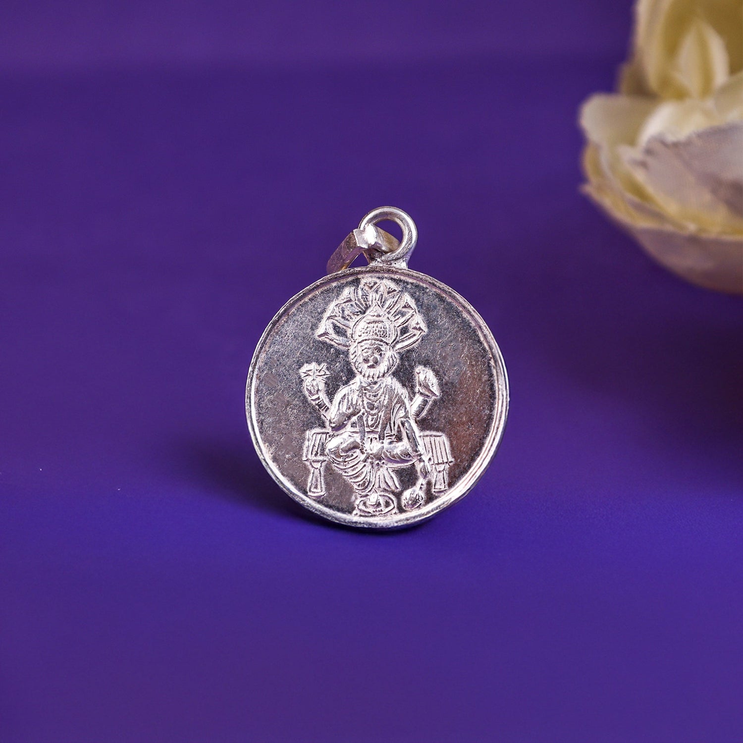 Narsimha Bhagwan Yantra Pure Silver Pendant