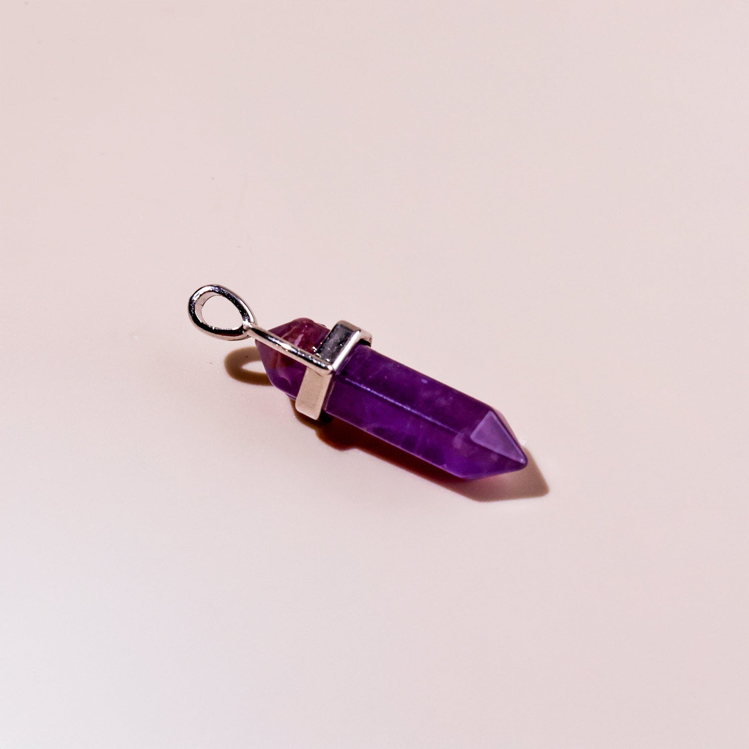 Amethyst Pen Shape Pendant: Emotional Healing & Stress Relief