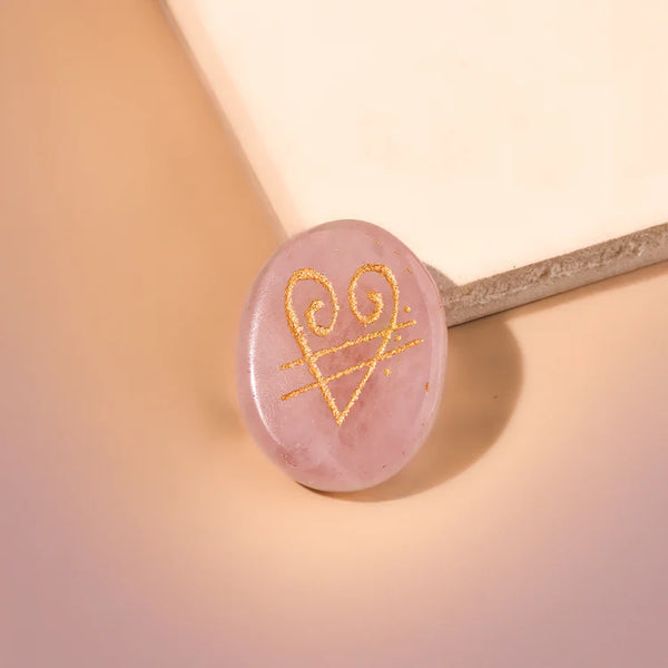 Rose Quartz Zibu Coin (Relationship & Love)