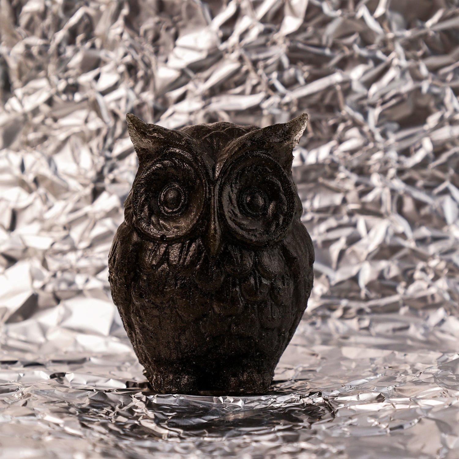 Pyrite Dust Owl Statue