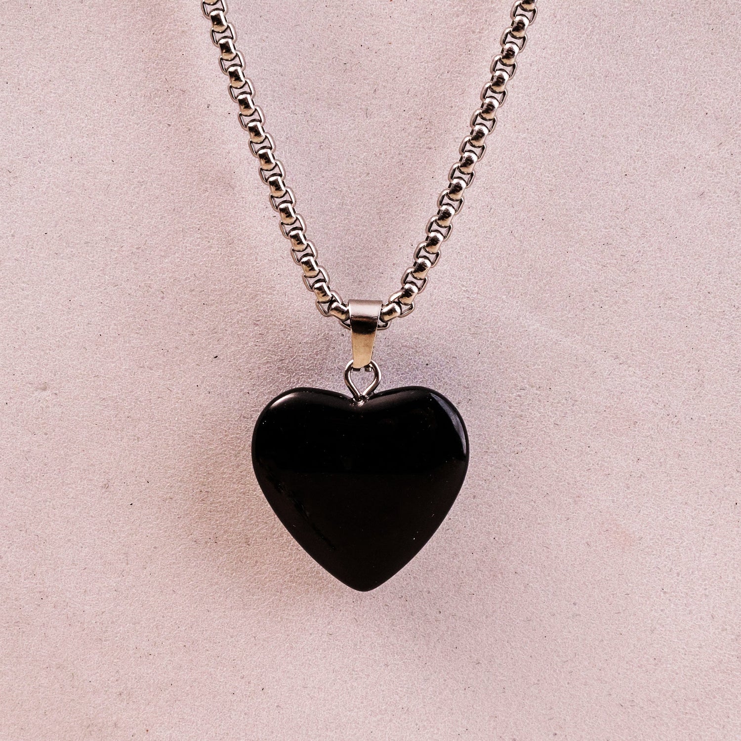 Black Obsidian Heart Pendant