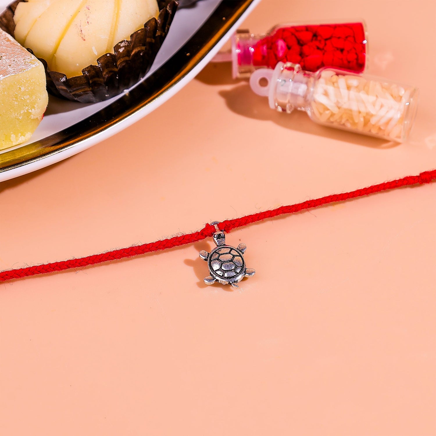 92.5 Pure Silver Turtle Rakhi