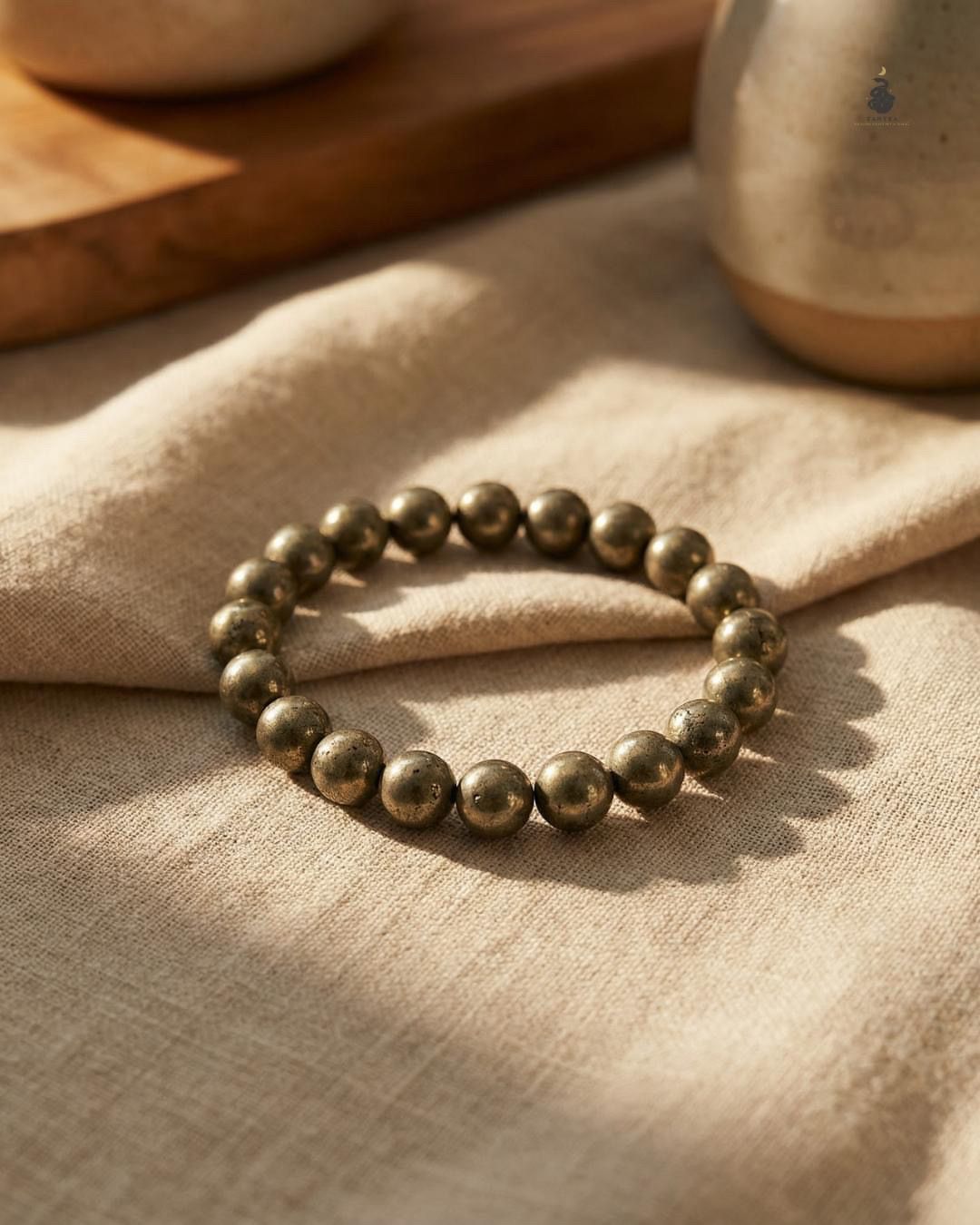 Raw Pyrite Bracelet for Attracts Wealth and Abundance