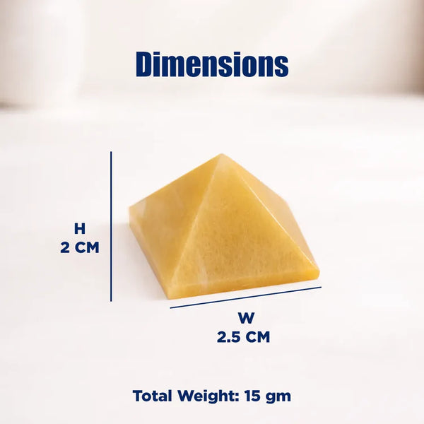 Yellow Aventurine Small Pyramid – Confidence, Success & Positive Energy Crystal