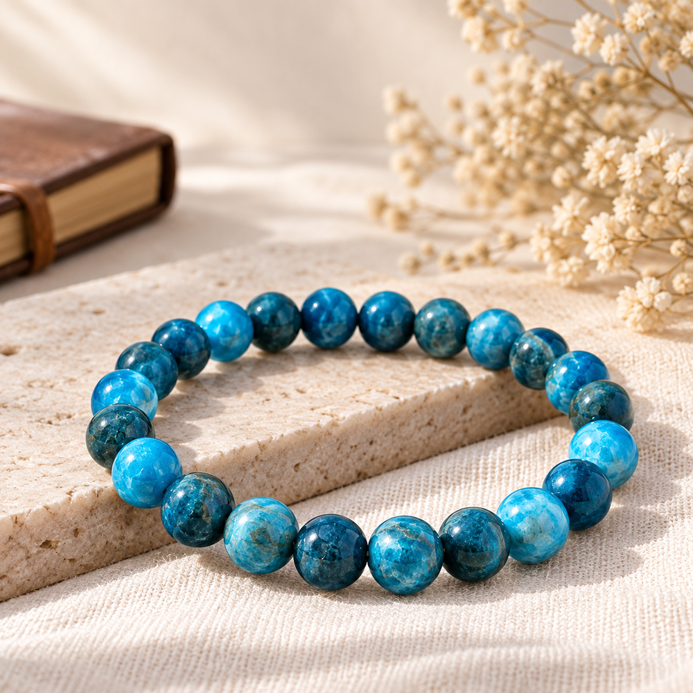 Blue Apatite Crystal Bracelet